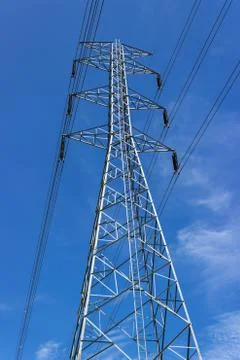 High power of electrical post Stock Photos