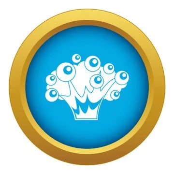 High power explosion icon blue vector isolated Stock Illustration