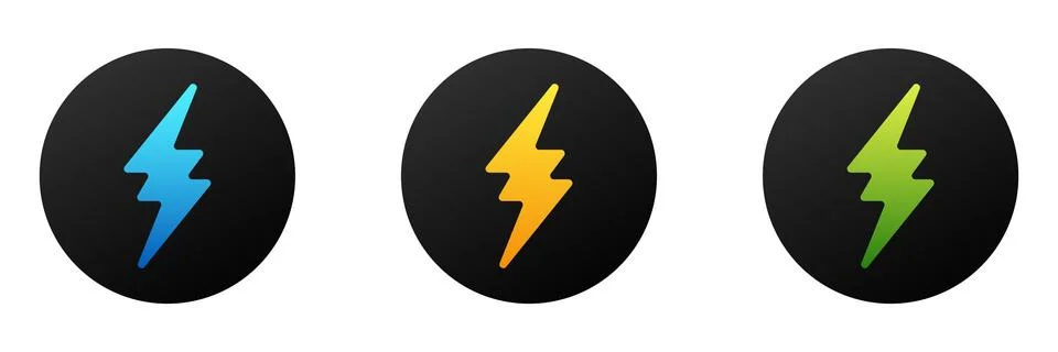 High Power Flash Bolt Thunder Vector Logo Stock Illustration