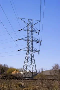 High Power Lines Stock Photos