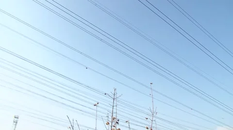 High power pylons 17 Stock Footage 1038282