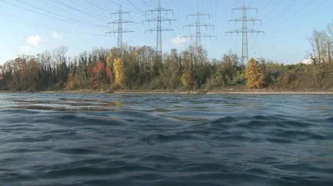 High power pylons 25 Stock Footage 1038451