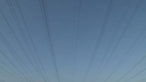 High power pylons 28 Stock Footage 1038376