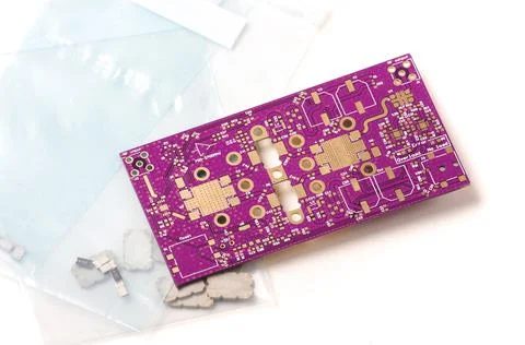 High power RF PCB  isolated on the white background Stock Photos