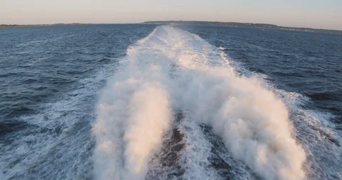 High Powered Boat Wake Stock Footage 108380108