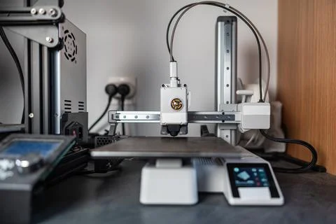 High precision 3d printer for plastic models of board games and other items. Stock Photos