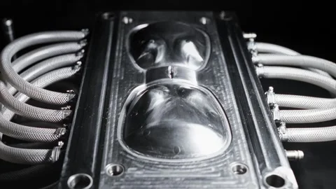 High-precision and high-tech steel casting mold, manufactured by a modern CNC Stock Footage 264044211