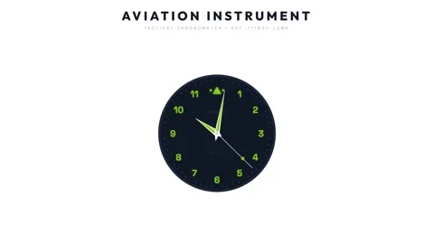 High Precision Aviation Pilot Watch Dial Luminescent for Tactical Horology .. Stock Footage 347339017