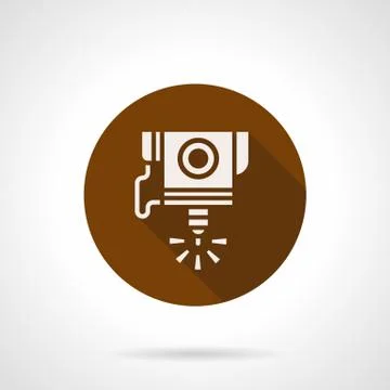 High precision CNC laser flat round vector icon Stock Illustration