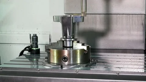 High precision CNC lathe. CNC adopts table movement to keep stable Stock Footage 221637179