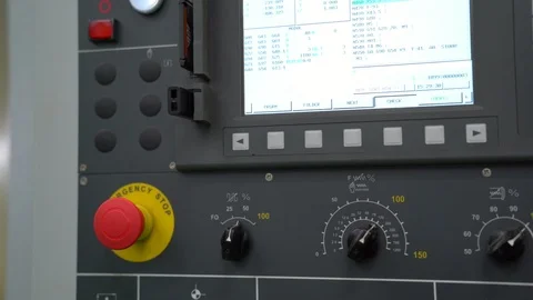 High precision CNC machining center working in factory Stock Footage 113493548