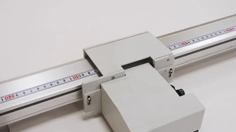 High precision digital cutting system - flatbed cutter, router during work with Stock Footage 152910607