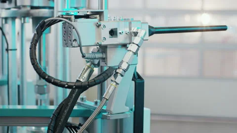 High precision industrial laser measuring device in modern factory laboratory Video stock 155208405