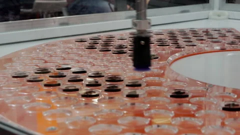 High-precision robotic arm control at the exhibition. Stock Footage 156978485