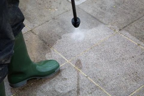 High pressure cleaning Stock Photos