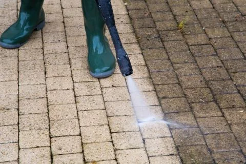 High pressure cleaning Stock Photos