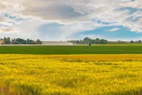 High pressure irrigation Stock Photos