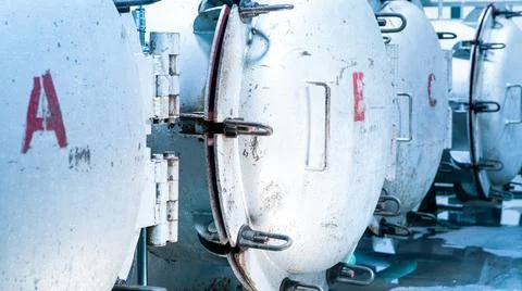 High pressure processing or high hydrostatic pressure machine for food produc Foto stock