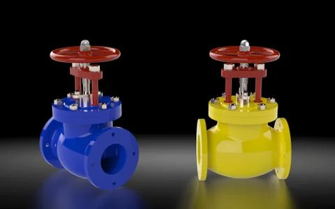High pressure valves Stock Illustration