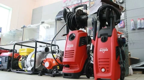 High pressure washers and power generators Stock Footage 51298417