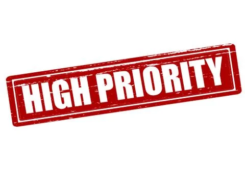 High priority Illustrazione stock
