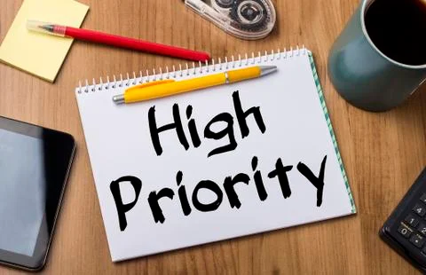 High Priority - Note Pad With Text Photos