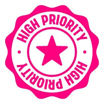 High priority seal badge. high priority label sticker. Vector sign Stock Illustration