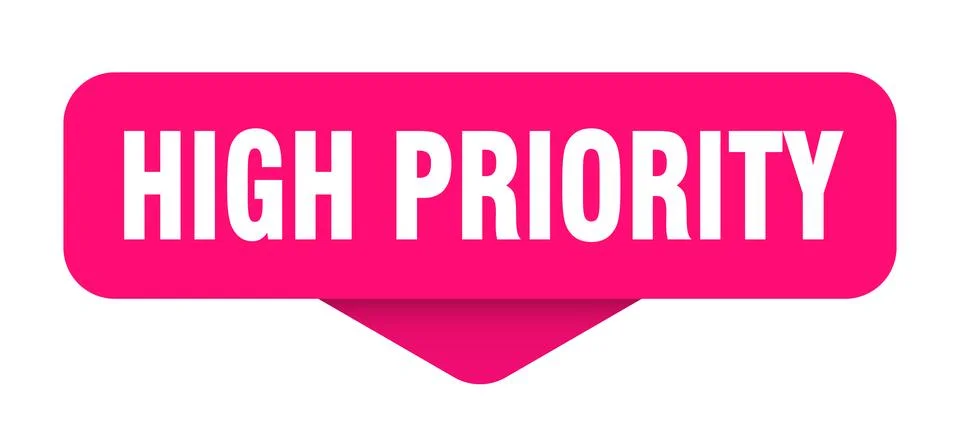 High priority sticker. high priority sign on transparent background Stock Illustration