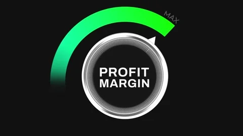 High Profit Margin with node turning to maximum, 4k animation with green globe Stock Footage 296505947