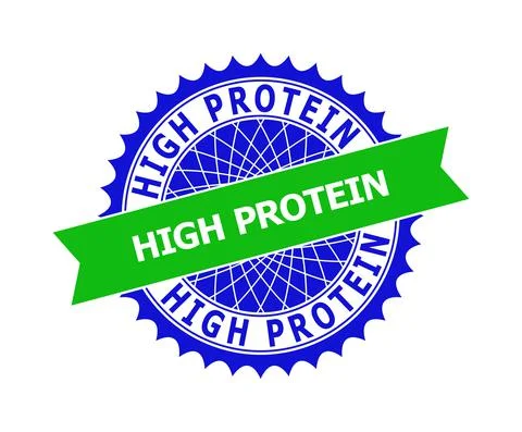 HIGH PROTEIN Bicolor Clean Rosette Template for Watermarks Stock Illustration