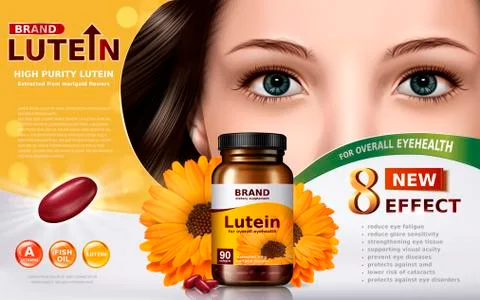 High purity lutein ad Stock Illustration