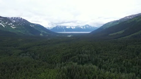 High Push on Snow &amp; Cloud Covered Mountain Video stock 217830818