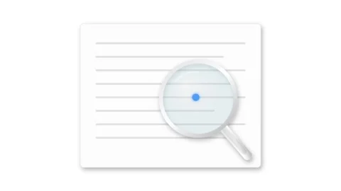 A high-quality 2D vector animation featuring a sleek silver magnifying glas.. Stock-Footage 346202297