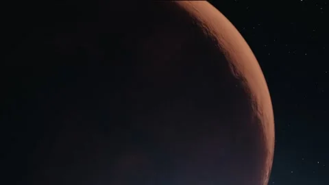 High-quality 3D animation of Mars with dramatic lighting Video stock 301523776