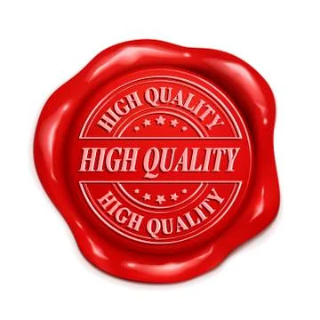 High quality 3d red wax seal Ilustração Stock