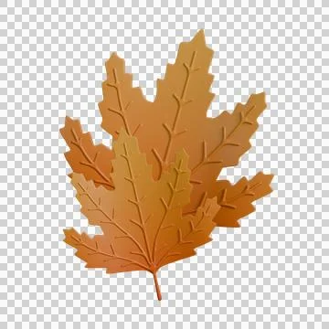 A high-quality 3D render of autumn leaves in warm red, orange, and yellow t.. Stock Illustration