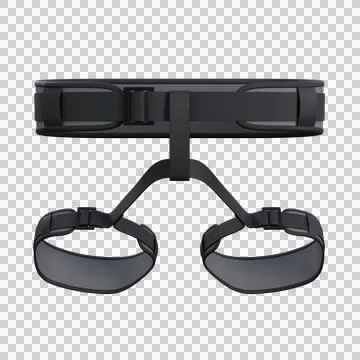 High-quality 3D render of a black gym harness designed for weight training .. Stock Illustration