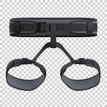 High-quality 3D render of a black gym harness designed for weight training .. Stock Illustration