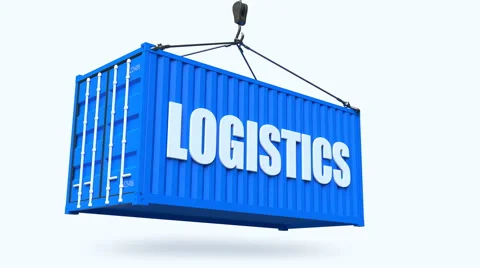 High quality 3D render shipping container during transport Stock Footage 67667085