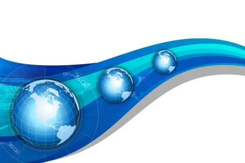 High quality 3d rendering of earth in white background Stock Illustration