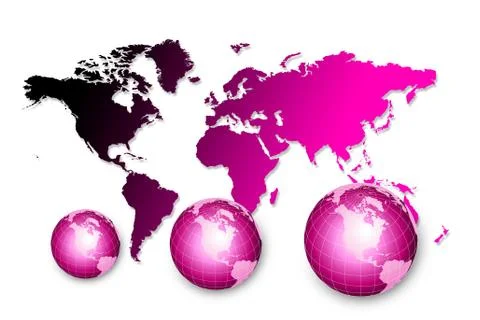 High quality 3d rendering of earth in white background Stock Illustration