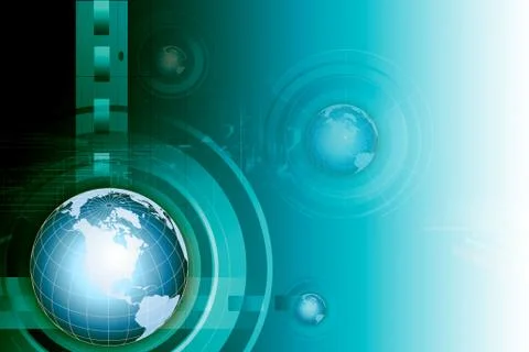 High quality 3d rendering of earth in color background Stock Illustration