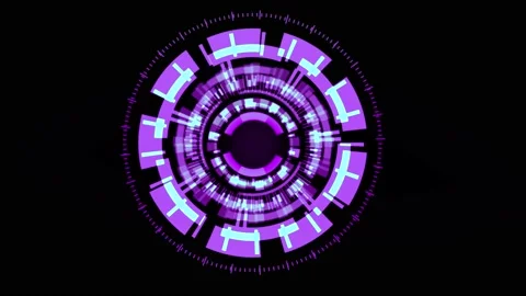 High quality animated gizmo digital eye design with complex rotating Stock Footage 237529891