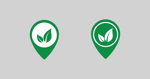 High quality animated green flat vegan, vegetarian label. Pictogram, food. 库存影片 127574848