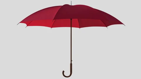 High quality animation open and close isolate umbrella with mask Stock Footage 48804024