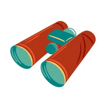 A high-quality binocular designed for outdoor enthusiasts. Featuring a comp.. Stock Illustration
