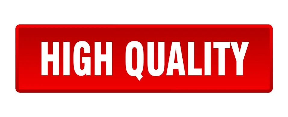 High quality button. high quality square red push button Stock Illustration