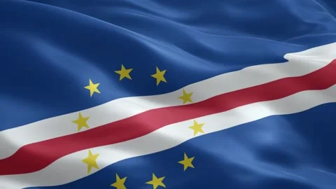 High quality Cape Verde flag waving background for national holiday celebra.. Stock Footage 334343572