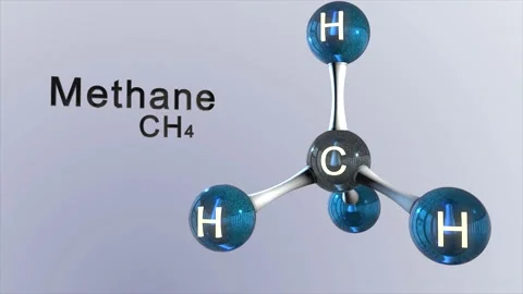 High quality CGI render of a scientific molecular model of a methane Stock Footage 196720252
