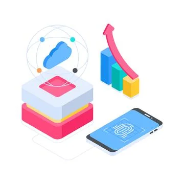 A high quality collection of online programming, data processing, and user Stock Illustration